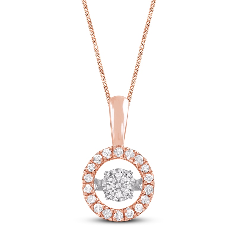 Unstoppable Love Diamond Necklace 1/2 ct tw Rose Gold Plated 19"