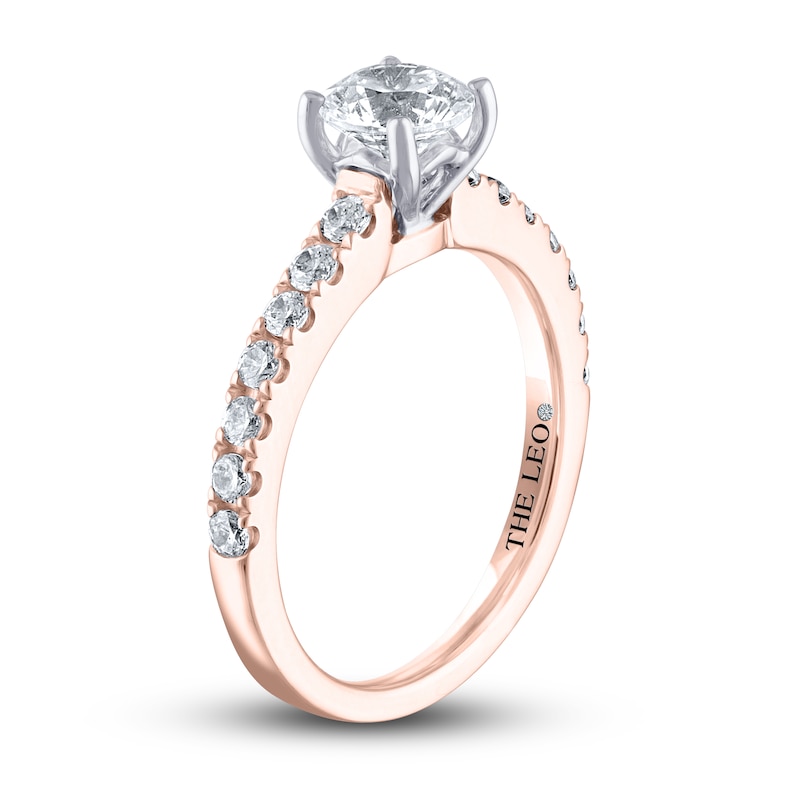 THE LEO Diamond Engagement Ring 1-1/8 ct tw Round-cut Rose Gold Plated