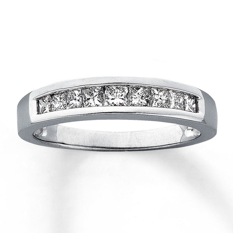 Band 1 ct tw Diamonds White Gold Plated