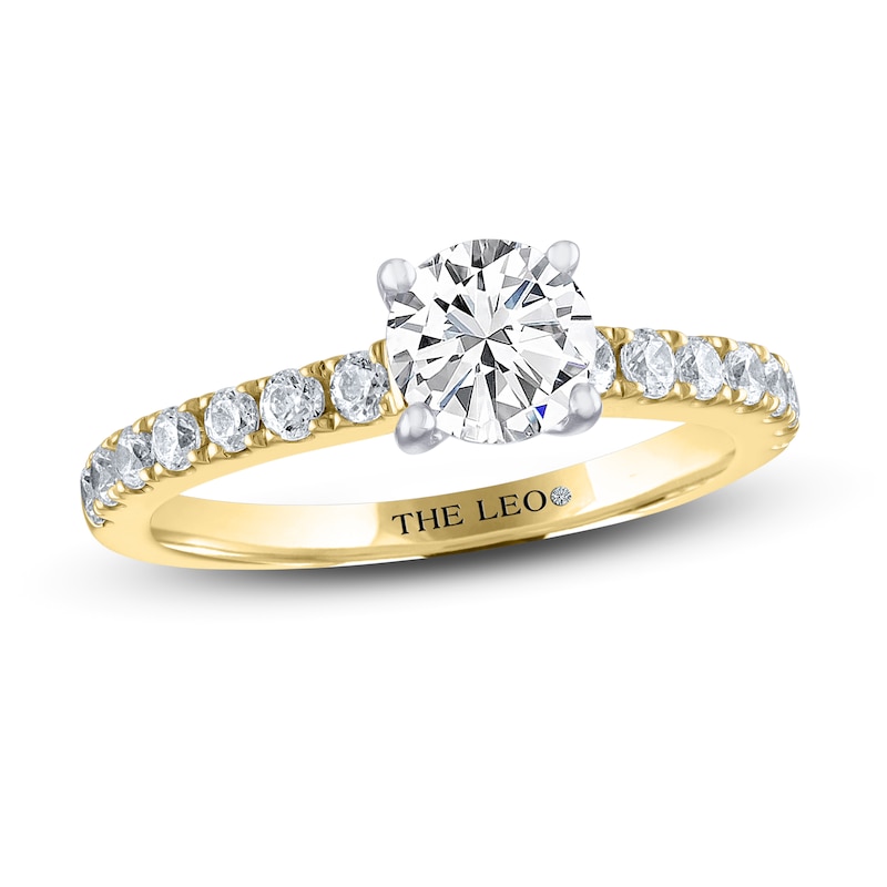 THE LEO Diamond Engagement Ring 1-1/8 ct tw Round-cut Yellow Gold Plated
