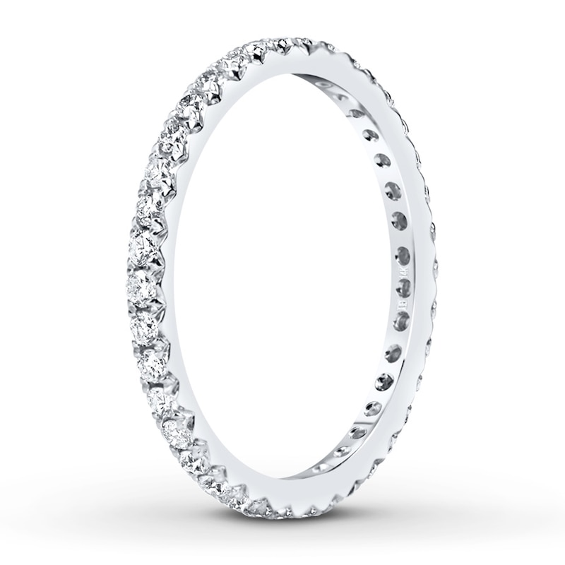 Diamond Eternity Ring 1/2 ct tw Round-cut White Gold Plated