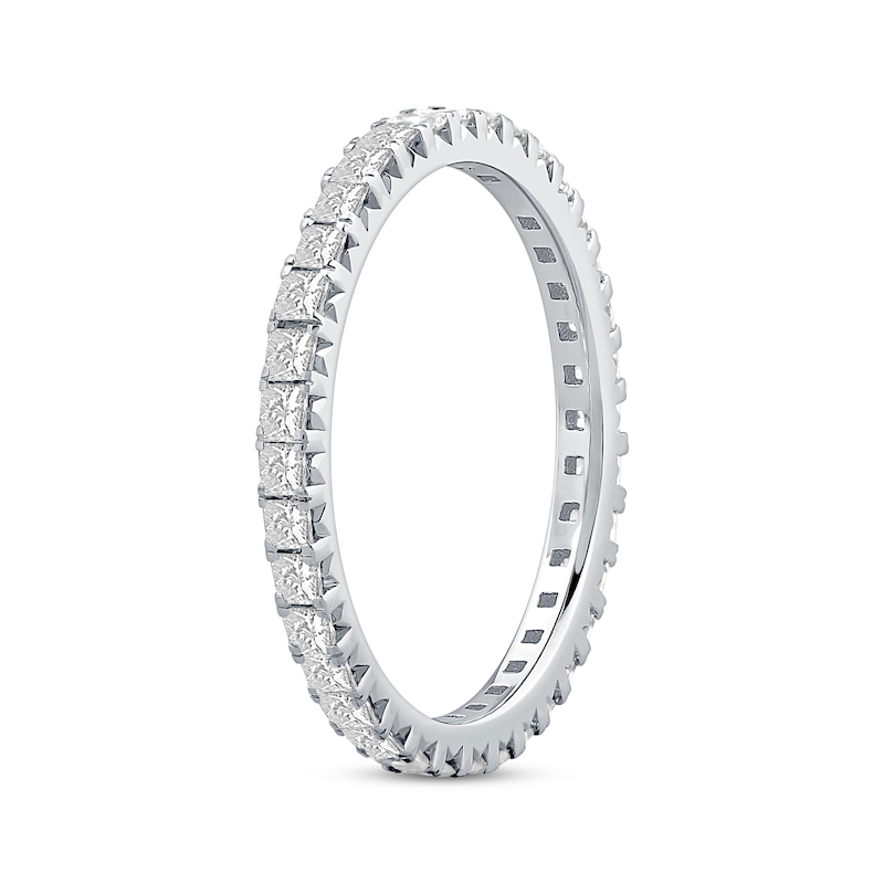 Diamond Eternity Ring 1 ct tw Princess-cut White Gold Plated