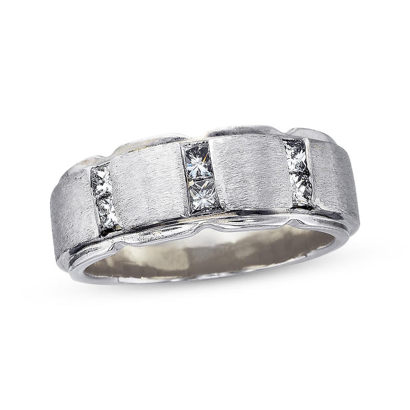 Ring 5/8 ct tw Diamonds White Gold Plated