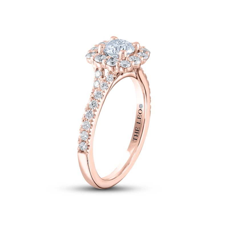 THE LEO Diamond Engagement Ring 1-1/6 ct tw Round-cut Rose Gold Plated