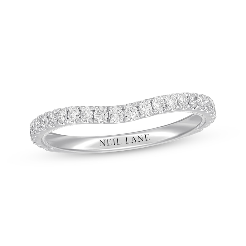 Neil Lane Diamond Wedding Band 3/8 ct tw Round-cut White Gold Plated