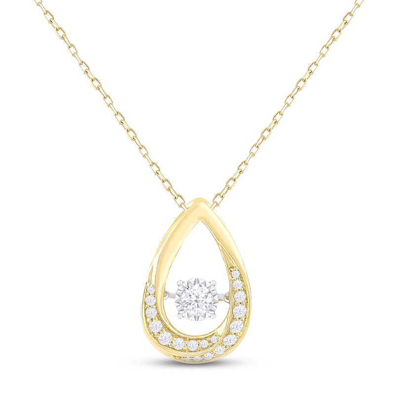 Unstoppable Love Diamond Necklace 1/2 ct tw Yellow Gold Plated 18"