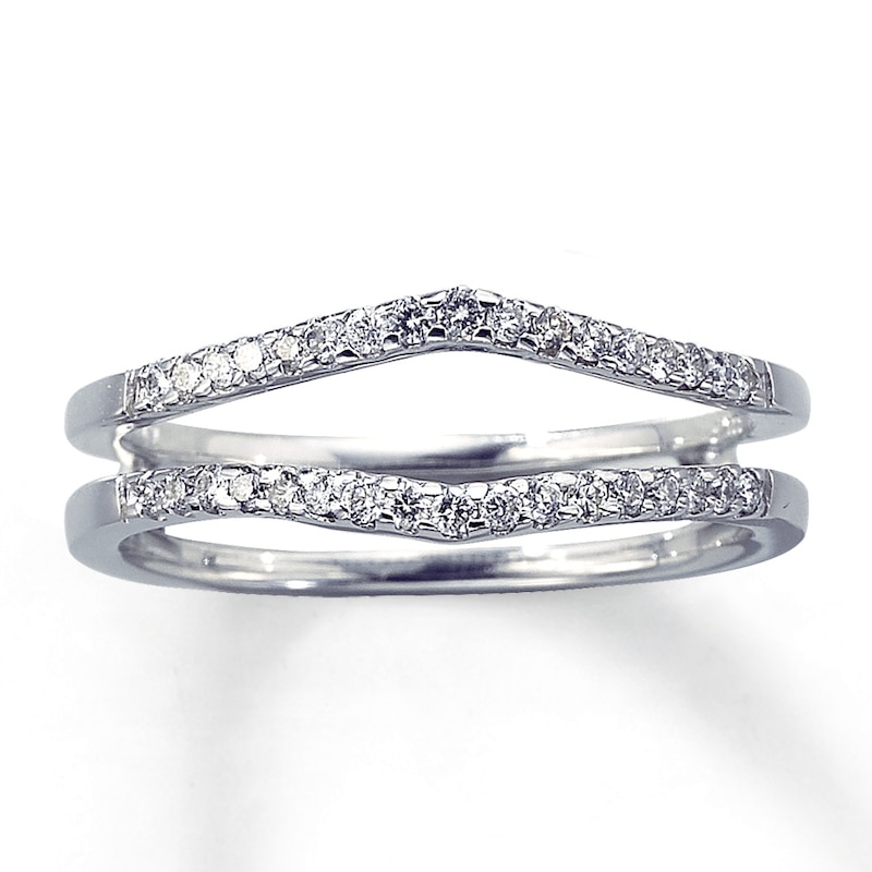 Enhancer 1/4 ct tw Diamonds White Gold Plated