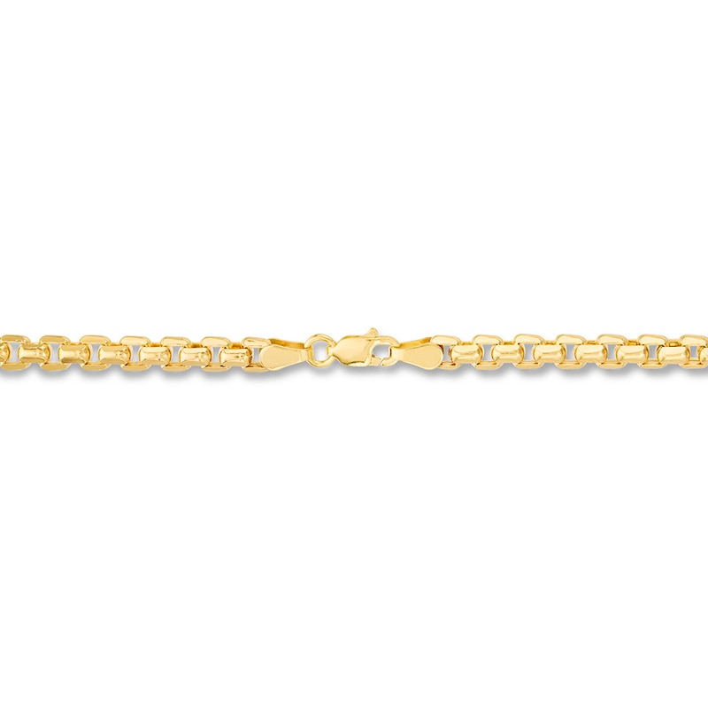 Box Chain Necklace Yellow Gold Plated 24"