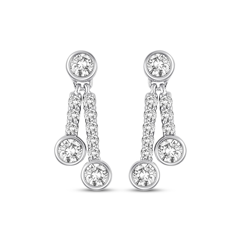 Ever Us Diamond Earrings 3/8 ct tw Round-cut White Gold Plated