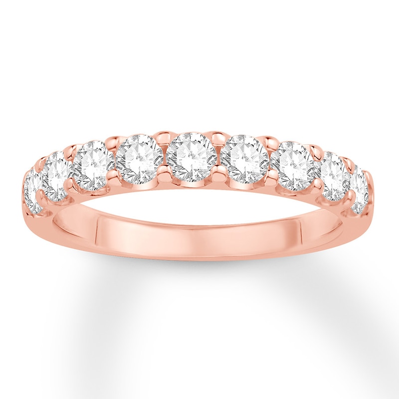 Diamond Anniversary Band 1 ct tw Round-cut Rose Gold Plated