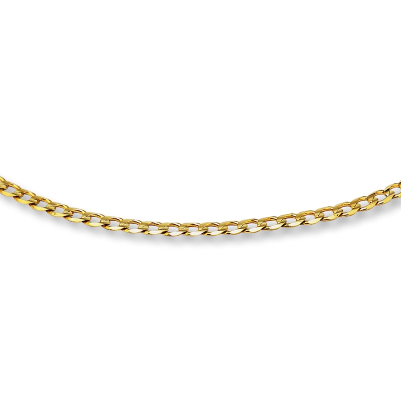 Curb Link Chain Yellow Gold Plated 20"