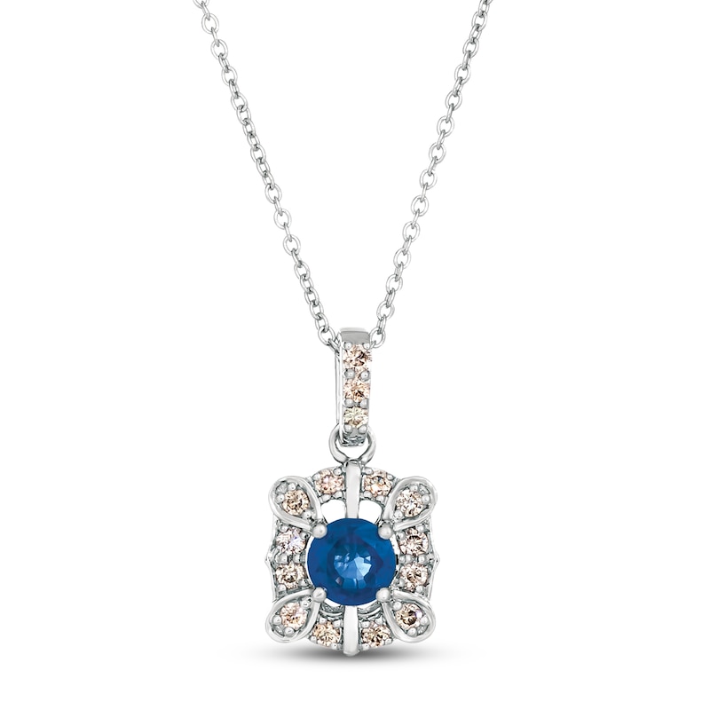 Le Vian Sapphire Necklace 1/4 ct tw Vanilla Gold Plated 18"
