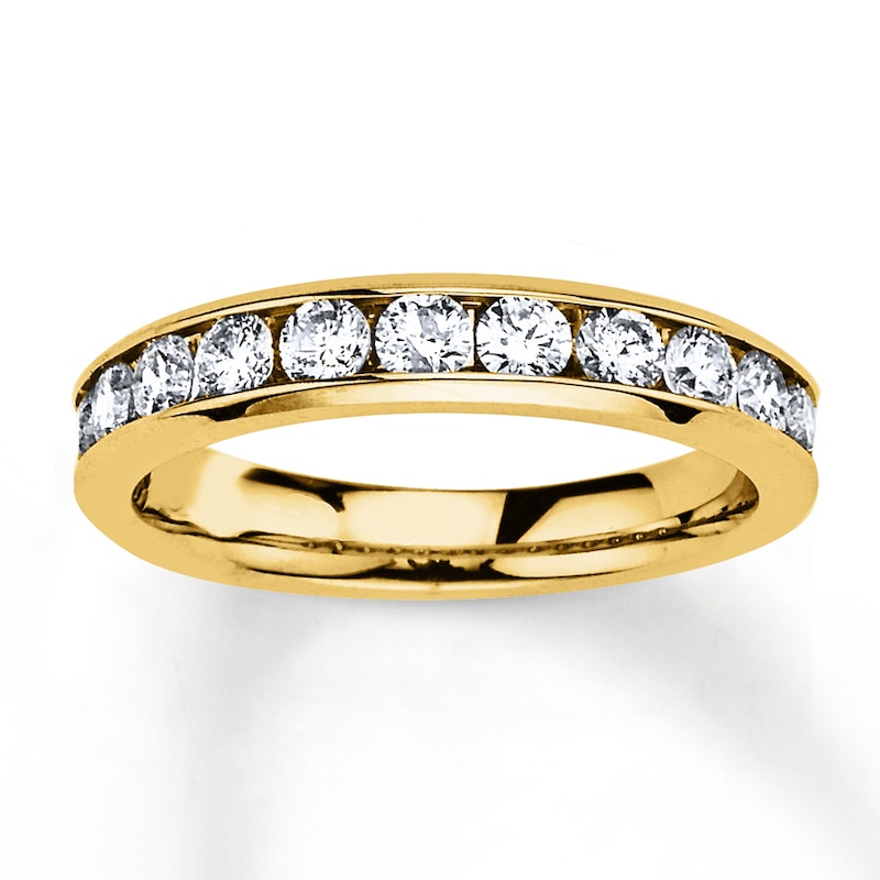 Diamond Anniversary Band 1 ct tw Round-cut Yellow Gold Plated
