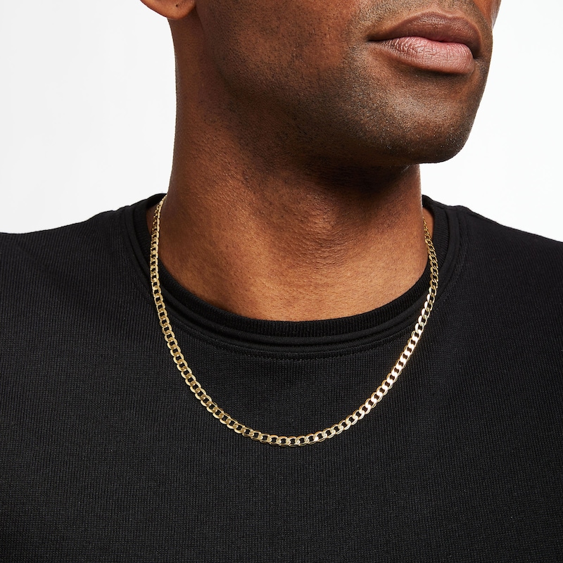 Curb Link Chain Yellow Gold Plated 20"