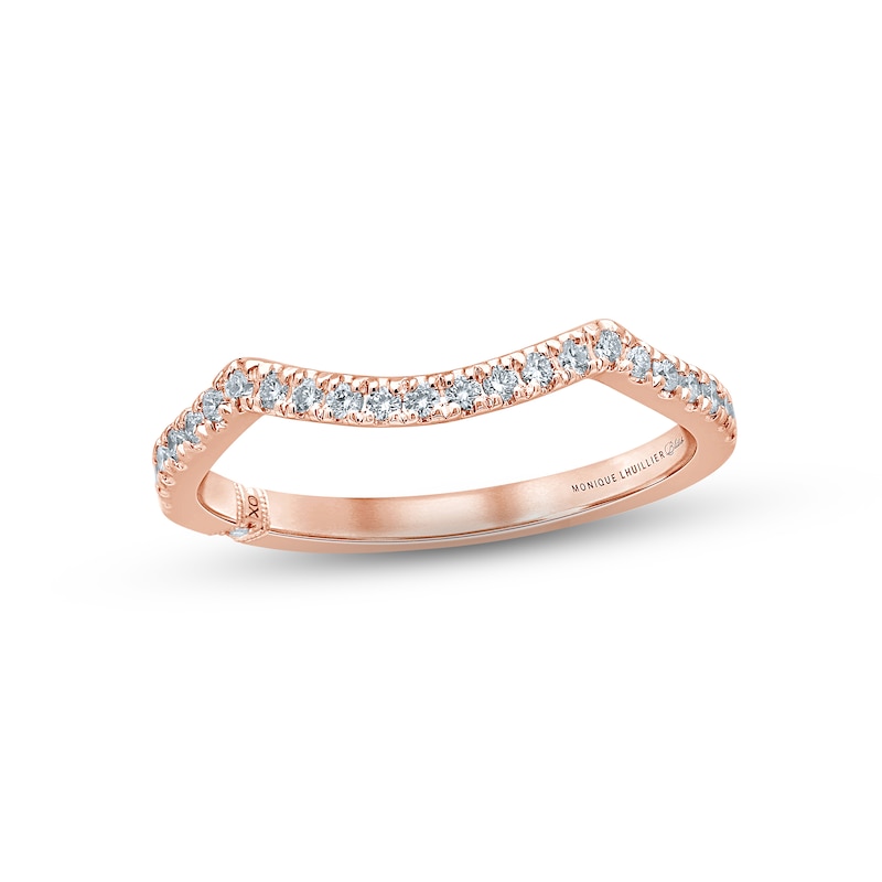 Monique Lhuillier Bliss Diamond Wedding Band 1/5 ct tw Round-cut Rose Gold Plated