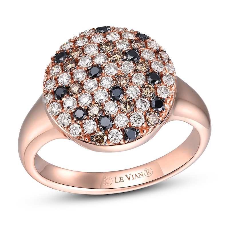 Le Vian Diamond Ring 7/8 ct tw Strawberry Gold Plated