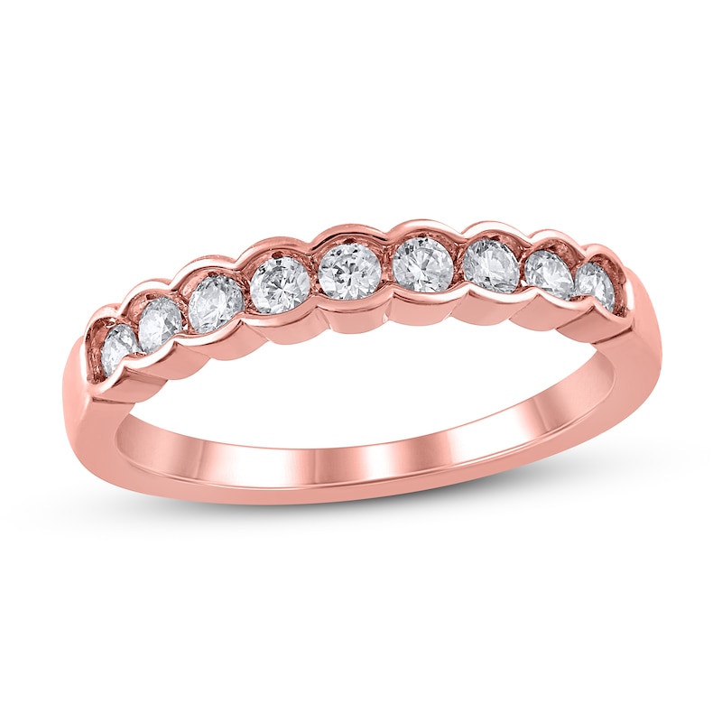 Diamond Anniversary Ring 1/3 ct tw in Rose Gold Plated