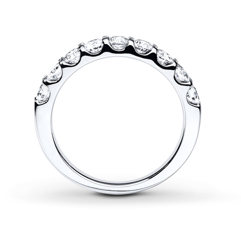 Diamond Wedding Band 1 ct tw White Gold Plated