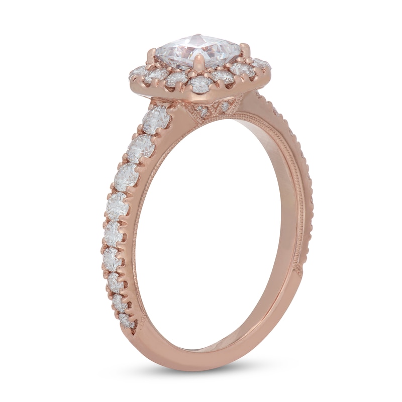 Neil Lane Premiere Diamond Engagement Ring 1-5/8 ct tw Rose Gold Plated