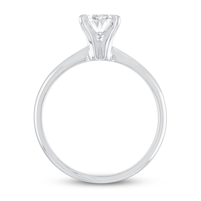 Oval Diamond Solitaire Engagement Ring 1 ct White Gold Plated
