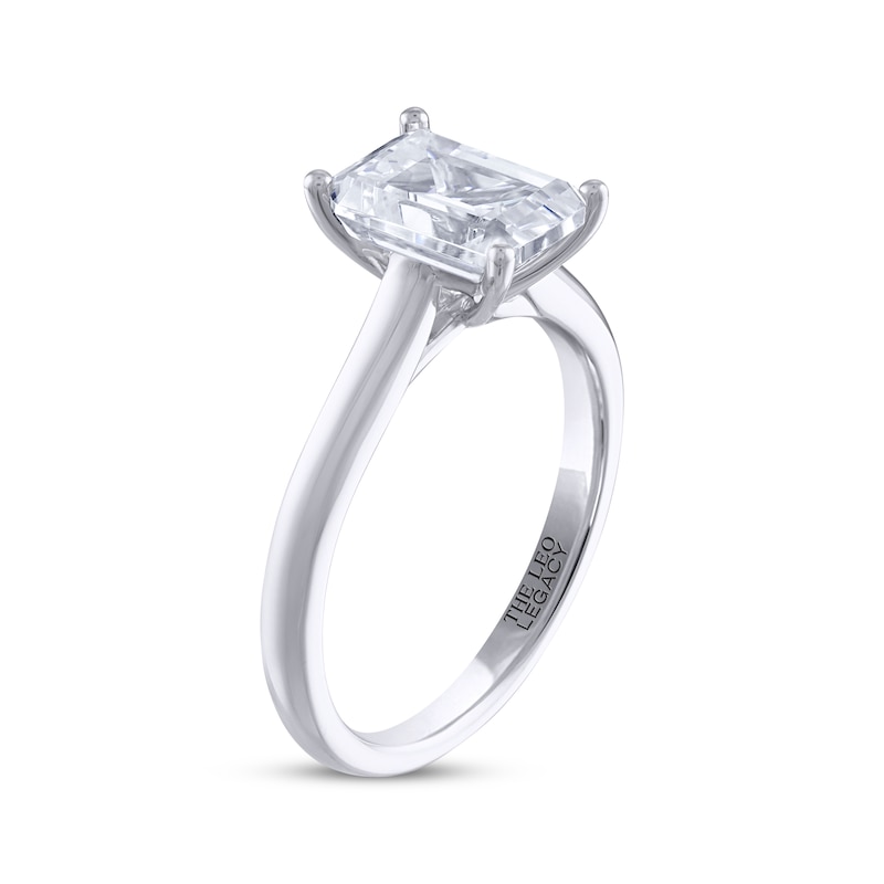 THE LEO Legacy Lab-Created Diamond Emerald-Cut Solitaire Engagement Ring 2 ct tw White Gold Plated