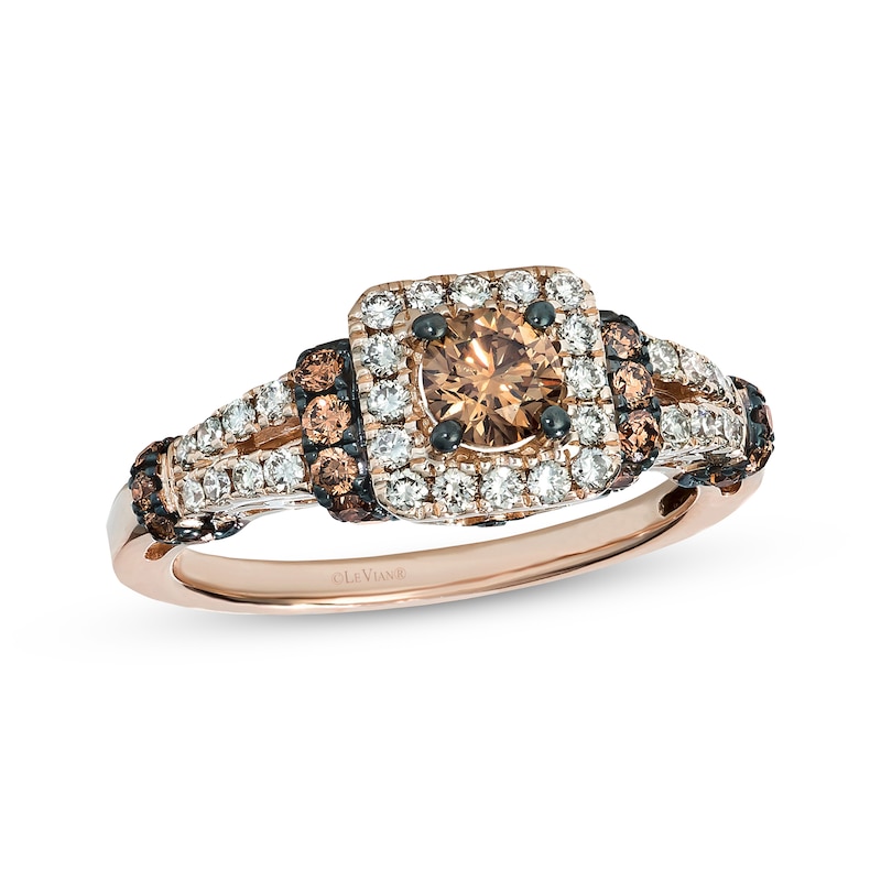 Le Vian Diamond Ring 1 ct tw Strawberry Gold Plated