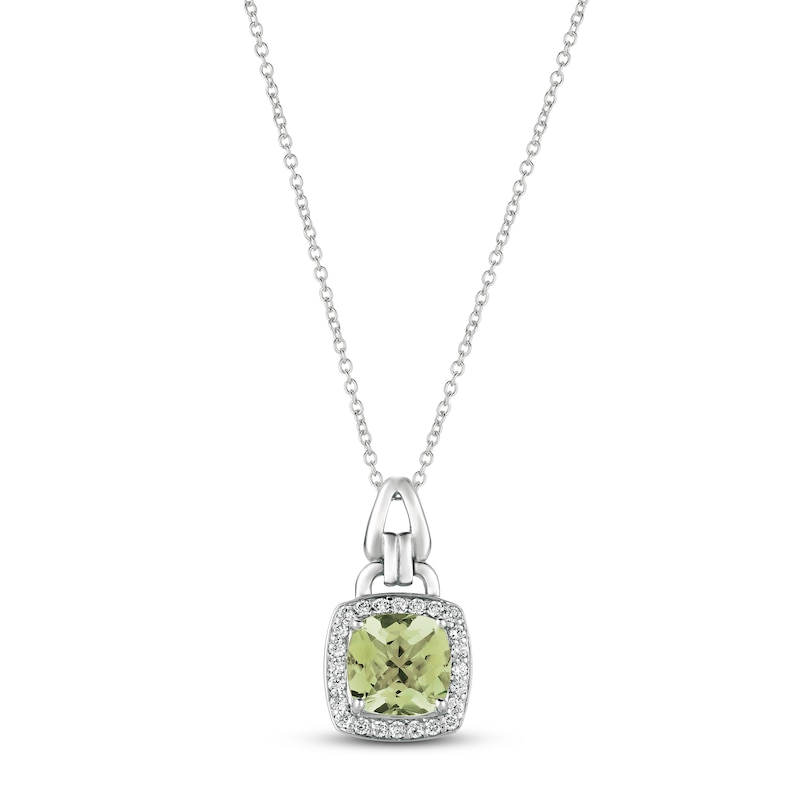 Le Vian Quartz Necklace 1/5 ct tw Diamonds Vanilla Gold Plated 20"