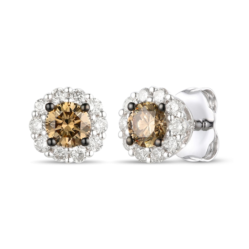 Le Vian Diamond Stud Earrings 1/2 ct tw Vanilla Gold Plated