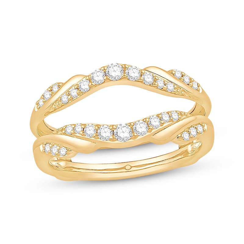 Diamond Enhancer Ring 1/3 ct tw Round-cut Yellow Gold Plated