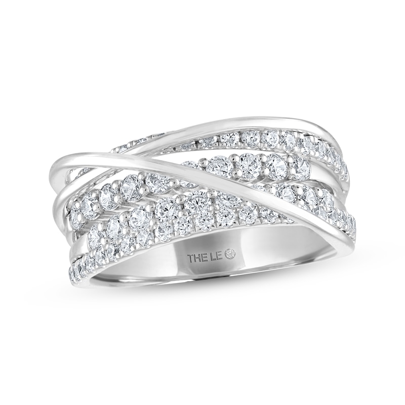 THE LEO Diamond Ring 1 ct tw Round-cut White Gold Plated