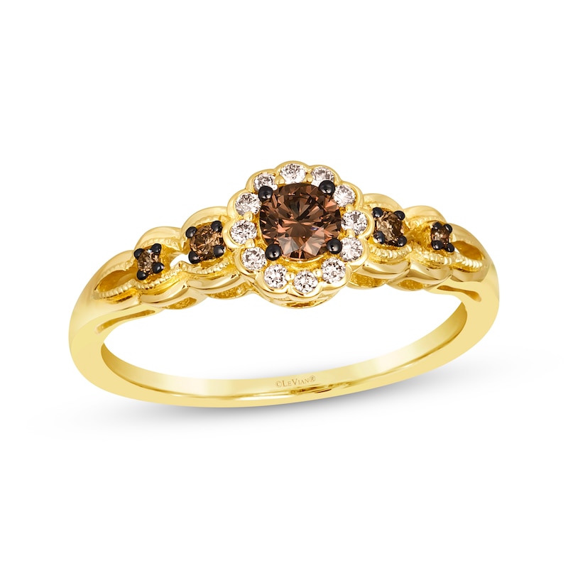 Le Vian Diamond Ring 1/3 ct tw Honey Gold Plated