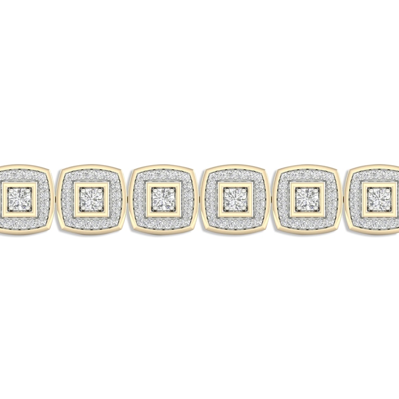 Men's Lab-Created Diamonds by Bracelet 4-1/2 ct tw Yellow Gold Plated 8.5"