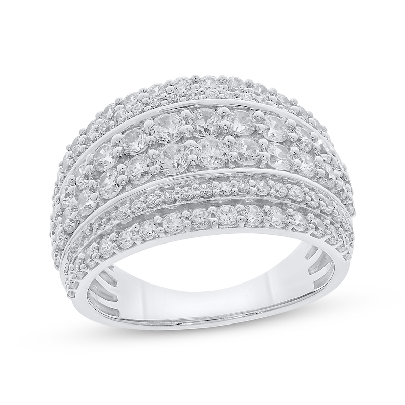 Diamond Anniversary Band 2 ct tw Round-cut White Gold Plated