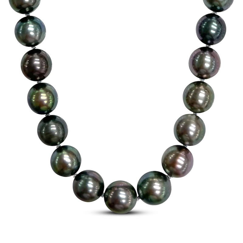Tahitian Cultured Pearl Strand Yellow Gold Plated 18"
