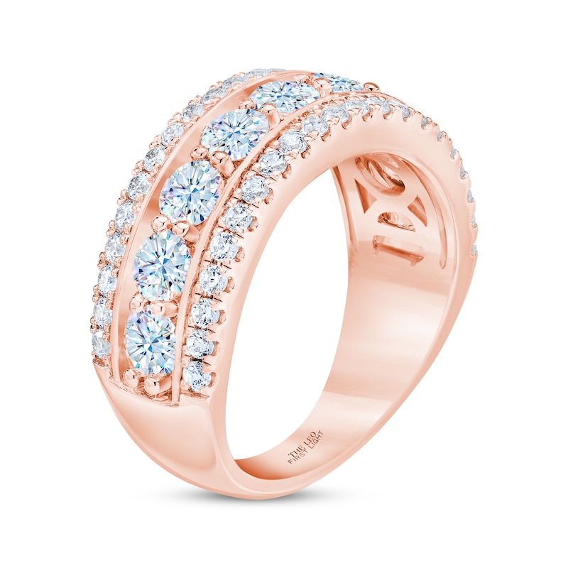 THE LEO First Light Round-Cut Diamond Anniversary Band 2 ct tw Rose Gold Plated
