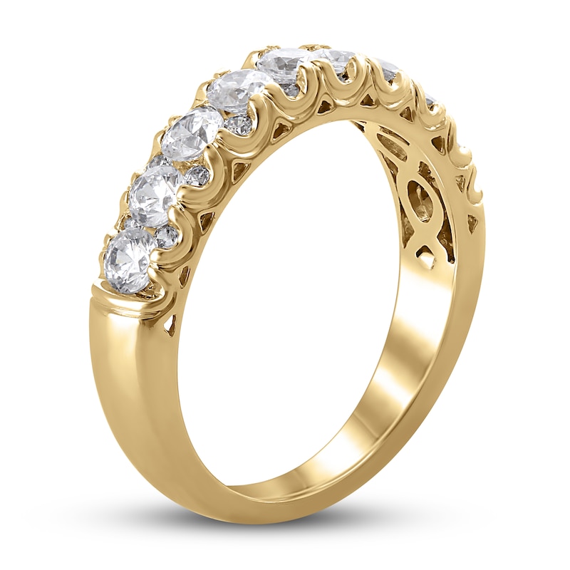 Diamond Anniversary Ring 1 ct tw in Yellow Gold Plated