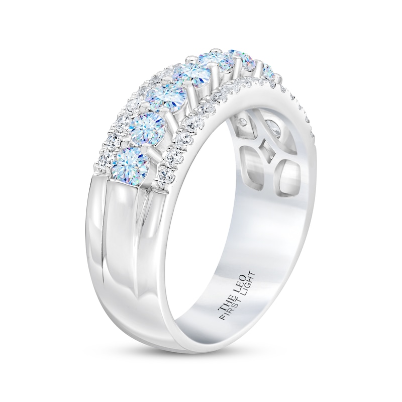 THE LEO First Light Diamond Round-Cut Anniversary Band 1-1/4 ct tw White Gold Plated
