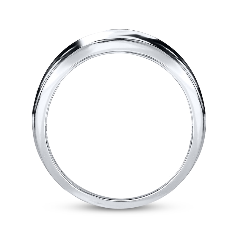 Men's Diamond Wedding Band 1 ct tw White Gold Plated