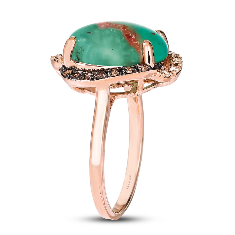 Le Vian Aquaprase Ring 1/5 ct tw Diamonds Strawberry Gold Plated