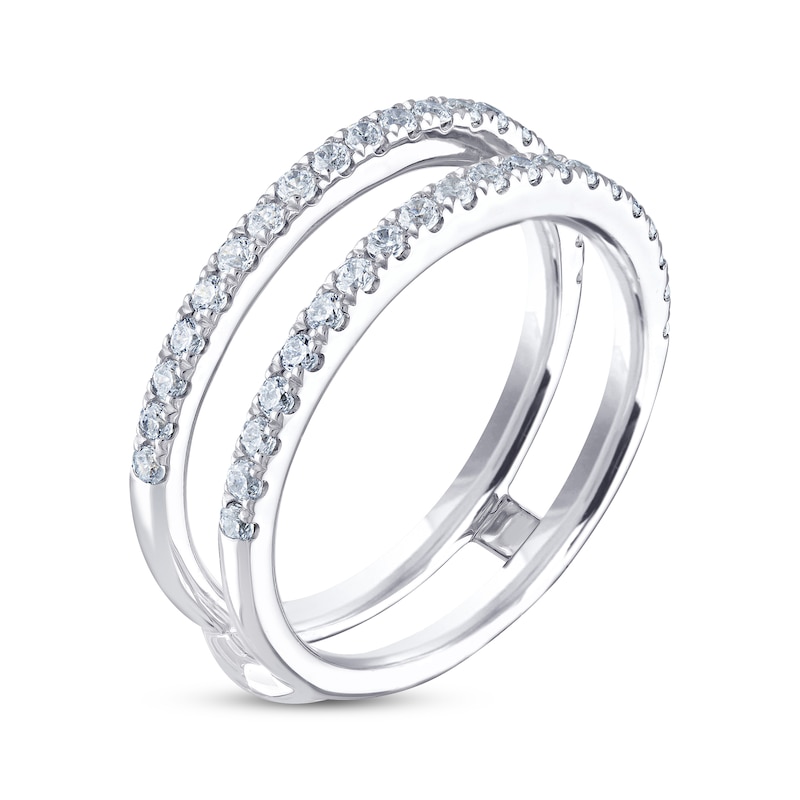 THE LEO Diamond Enhancer Ring 1/2 ct tw Round-cut White Gold Plated