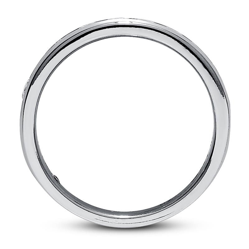 THE LEO Anniversary Band 5/8 ct tw Round-cut Diamonds White Gold Plated