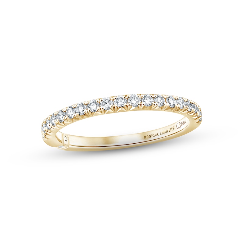 Monique Lhuillier Bliss Diamond Anniversary Ring 1/3 ct tw Anniversary Ring Round-cut Yellow Gold Plated