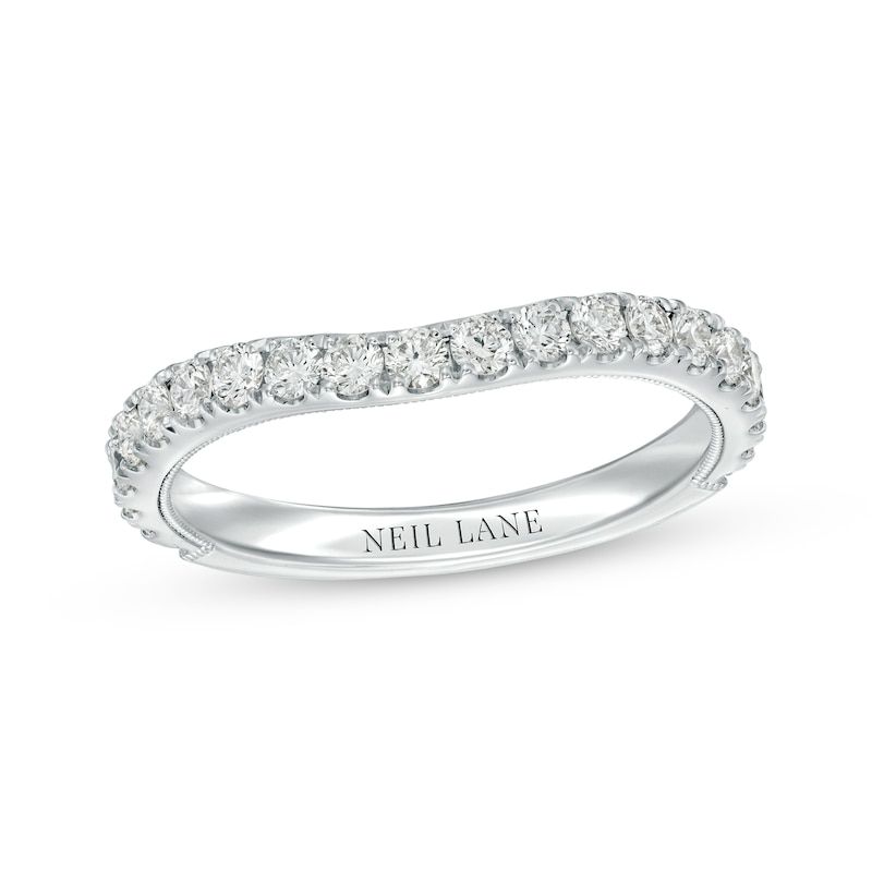 Neil Lane Diamond Wedding Band 5/8 ct tw Round-cut White Gold Plated