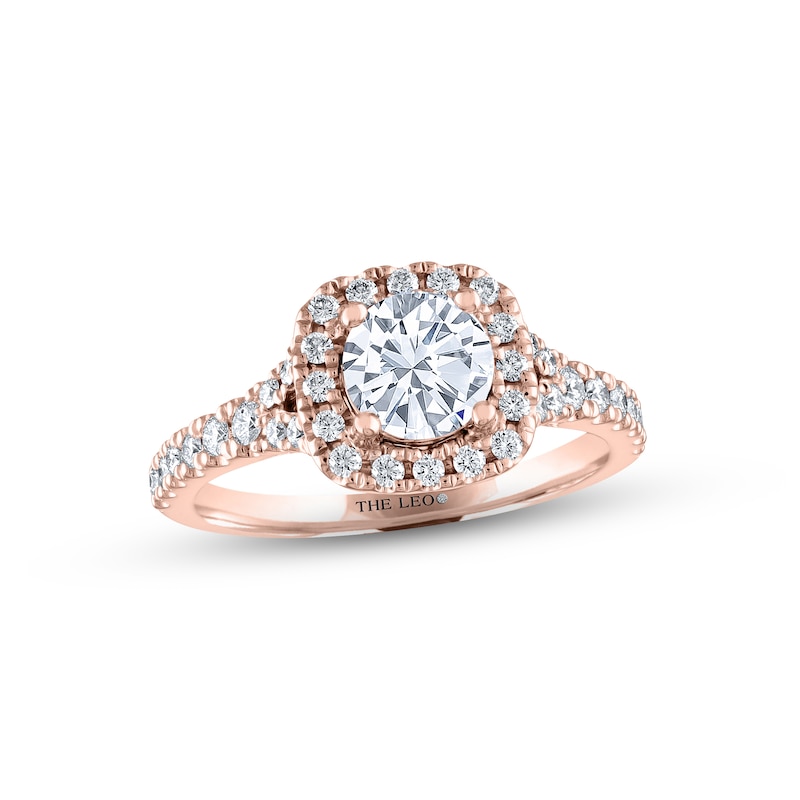 THE LEO Diamond Engagement Ring 1-1/3 ct tw Round-cut Rose Gold Plated