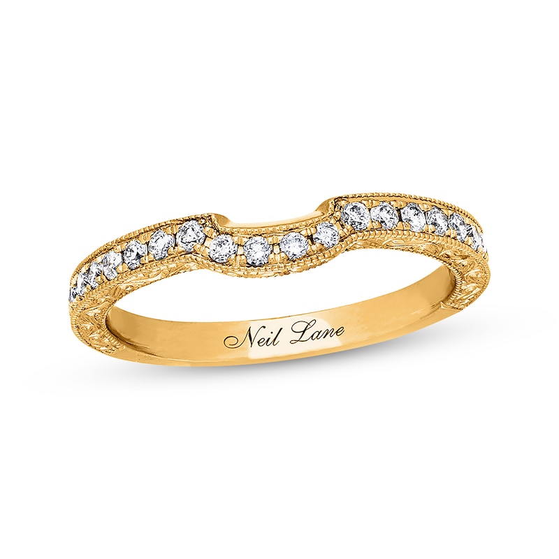 Neil Lane Wedding Band 1/3 ct tw Diamonds Yellow Gold Plated