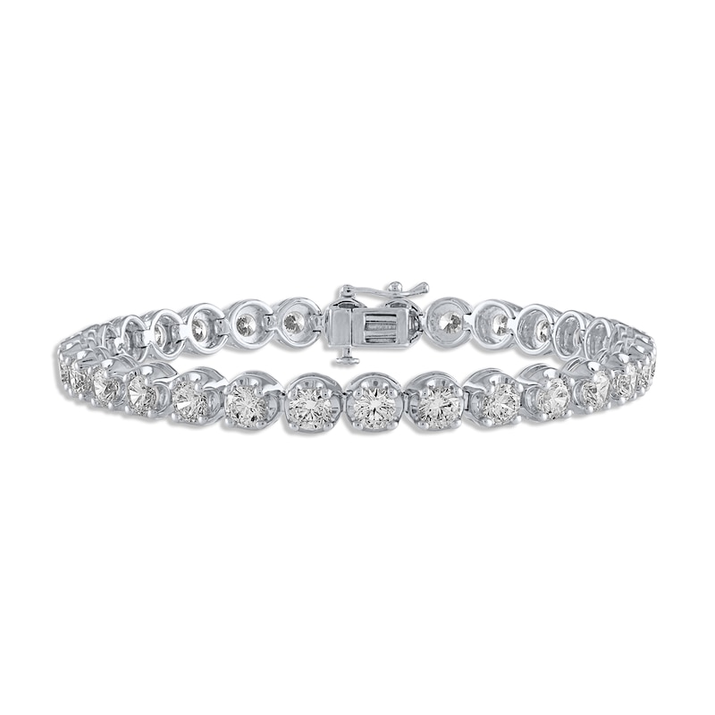 Lab-Created Diamonds by Line Bracelet 10 ct tw White Gold Plated 7"