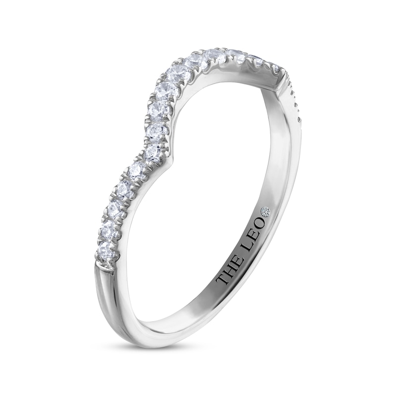 THE LEO Diamond Round-Cut Wedding Band 1/4 ct tw White Gold Plated