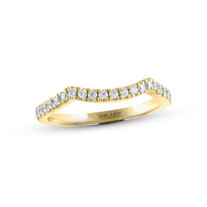 THE LEO Diamond Wedding Band 1/5 ct tw Round-cut Yellow Gold Plated
