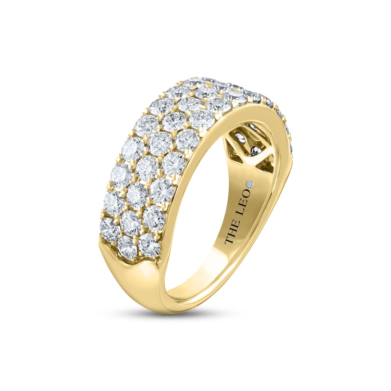 THE LEO Diamond Anniversary Ring 2 ct tw Round-cut Yellow Gold Plated