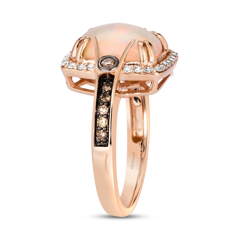 Le Vian Opal Ring 3/8 ct tw Diamonds Strawberry Gold Plated